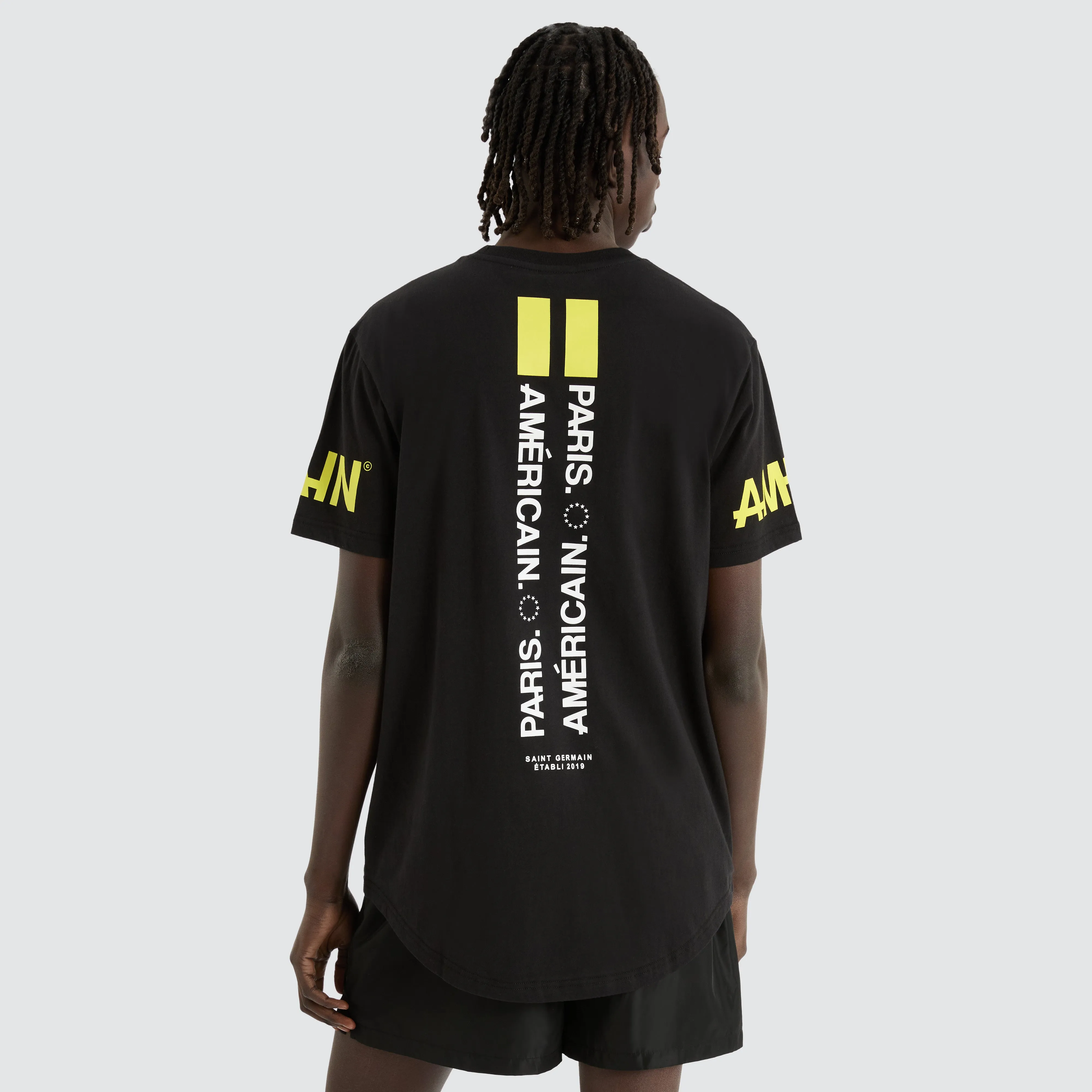Aedan Dual Curved Tee Jet Black