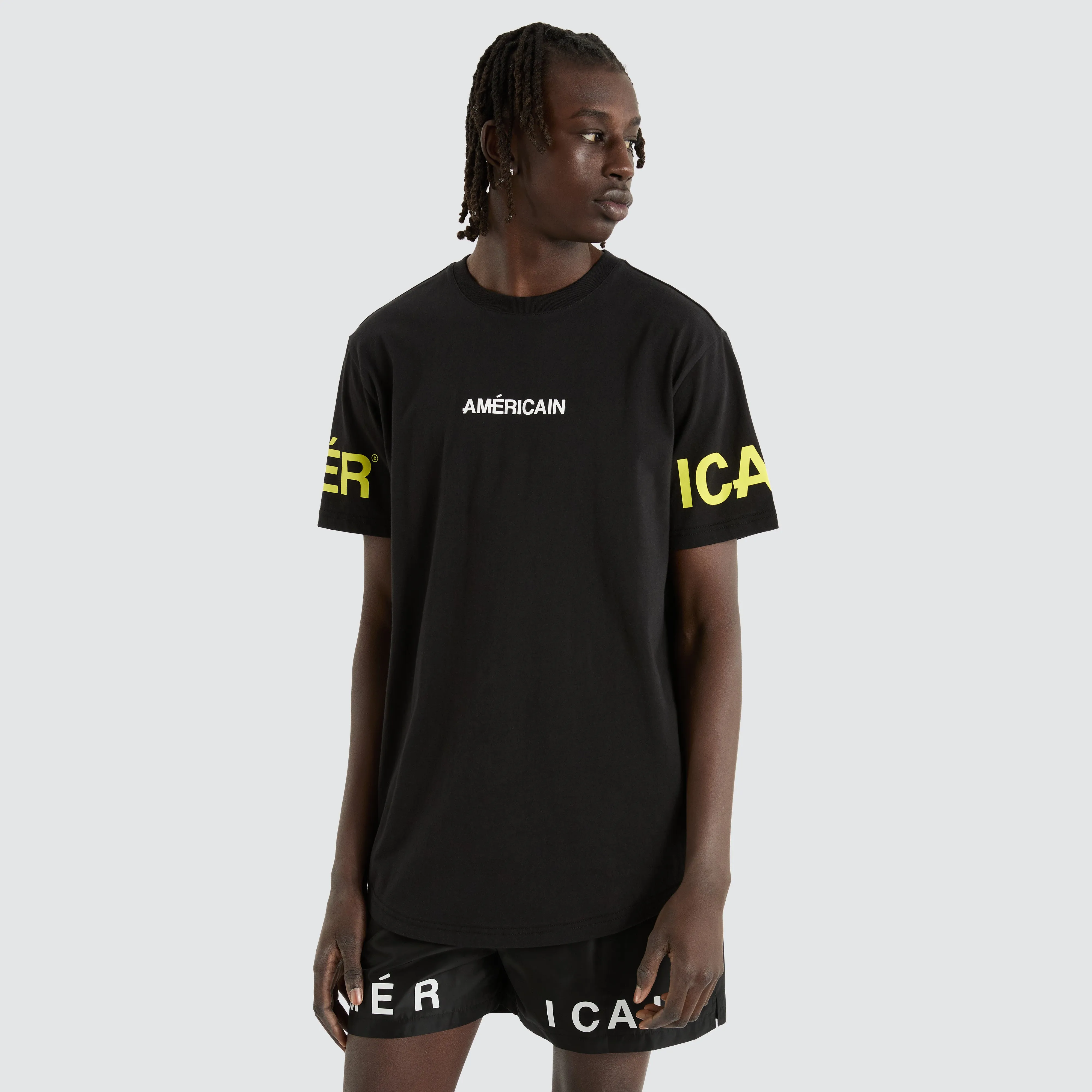 Aedan Dual Curved Tee Jet Black