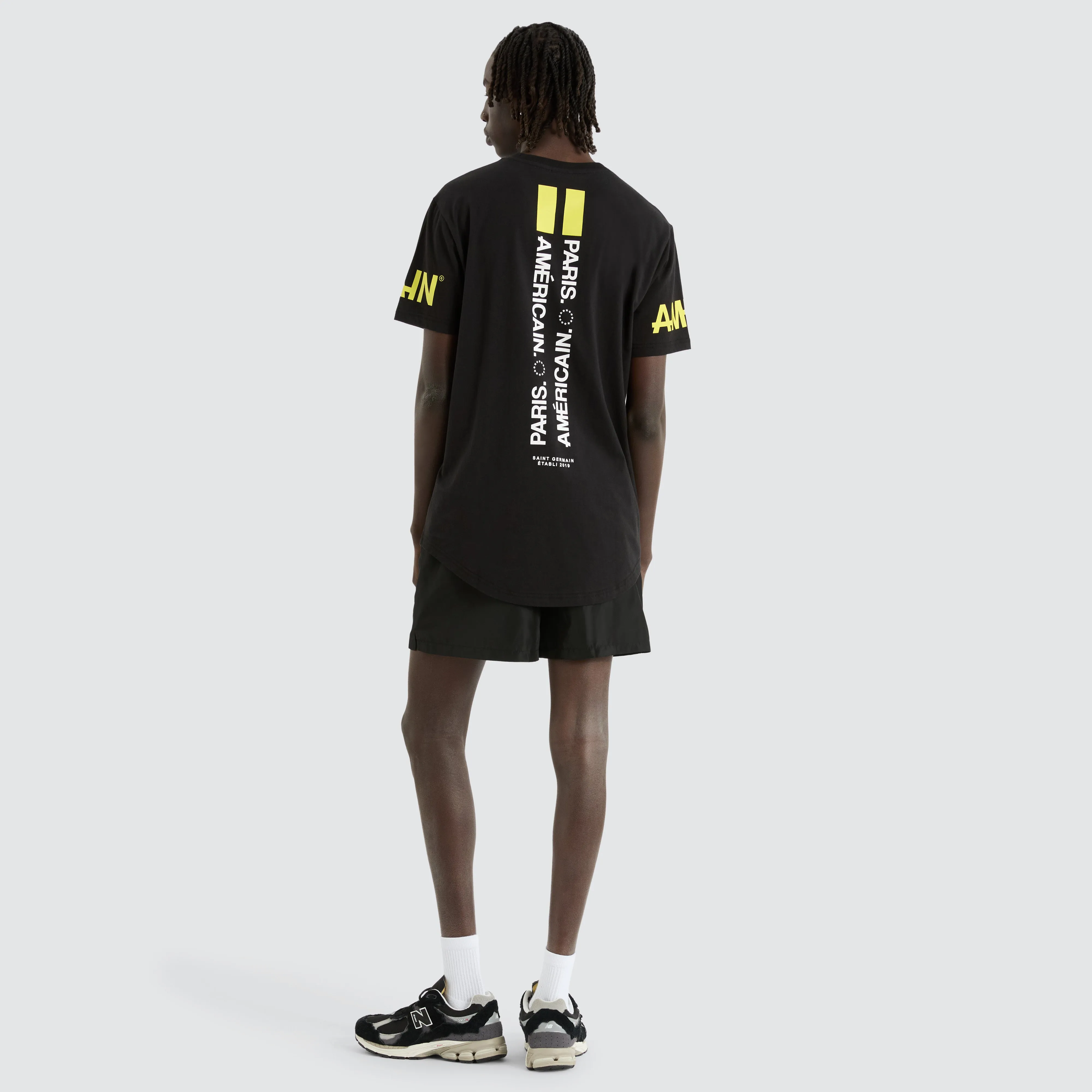 Aedan Dual Curved Tee Jet Black