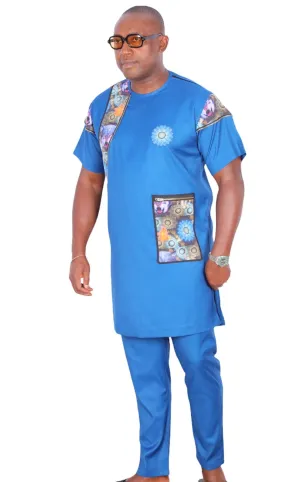 African Senator Traditional Set Blue