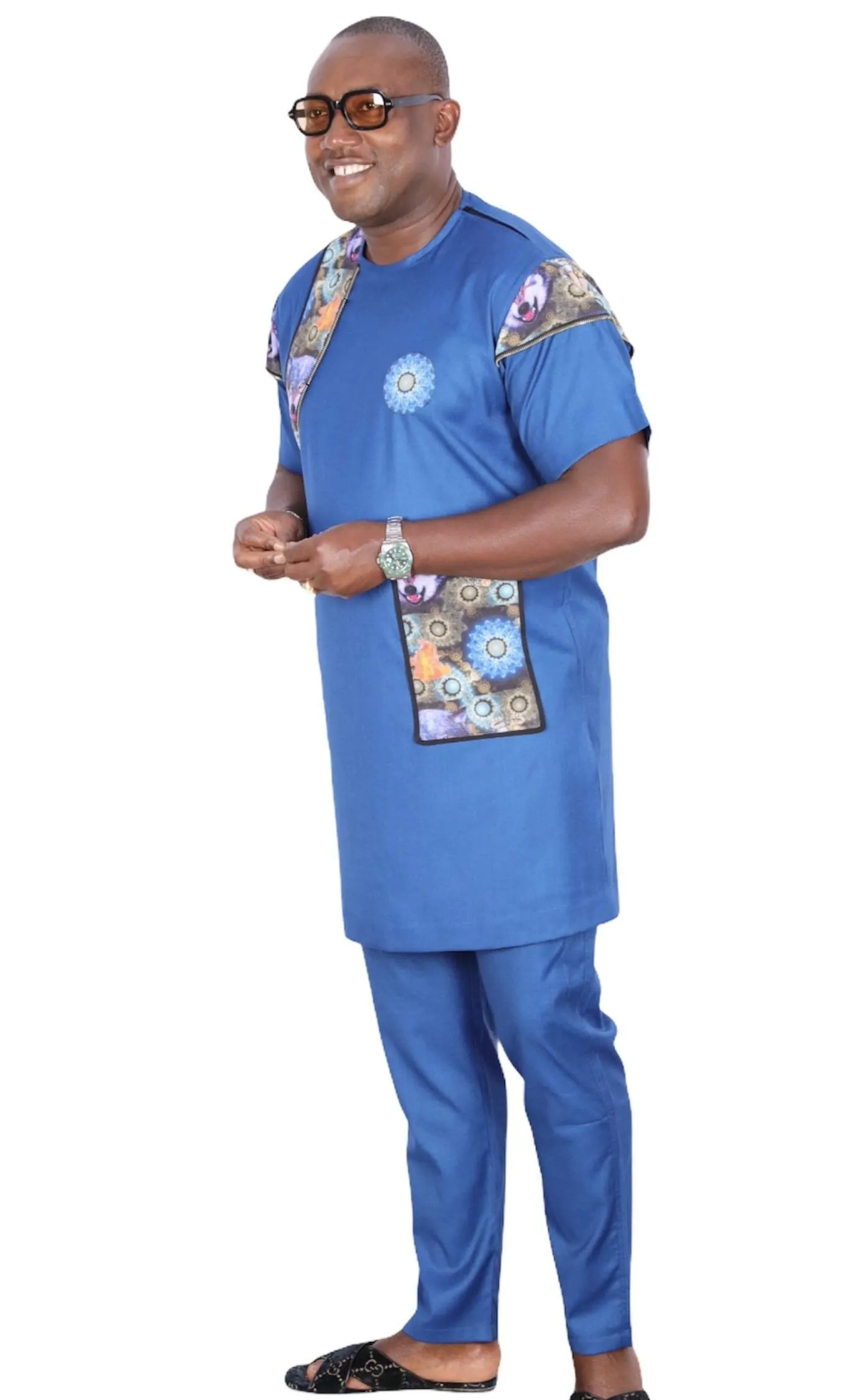 African Senator Traditional Set Blue