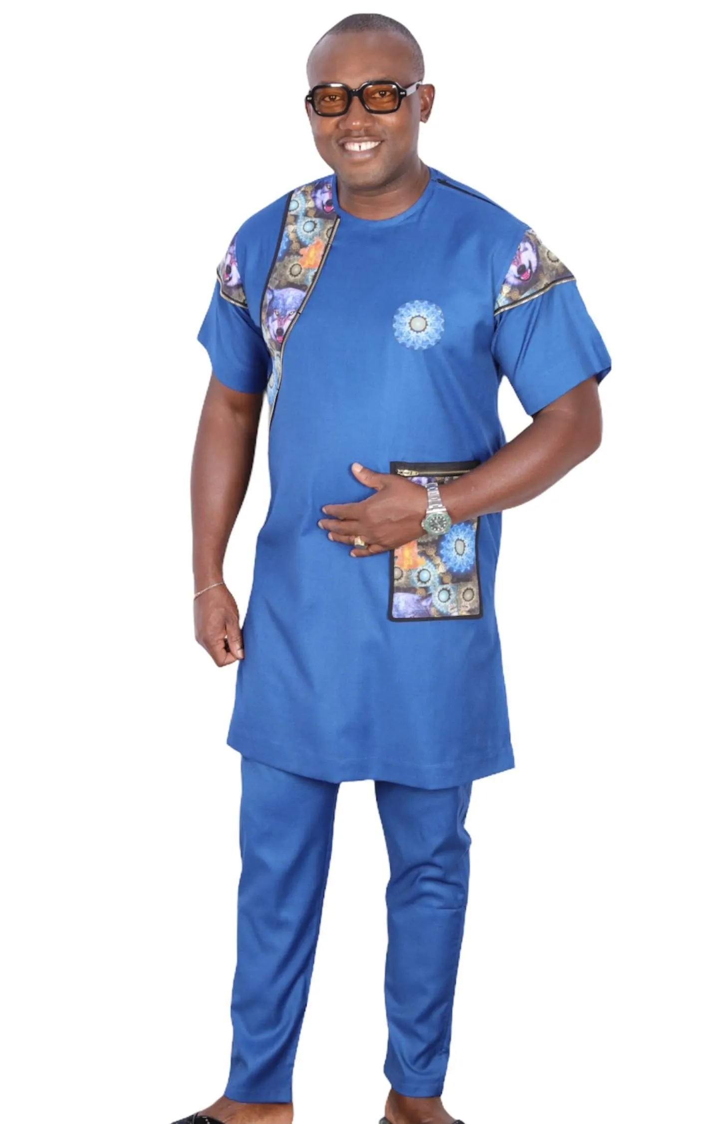 African Senator Traditional Set Blue