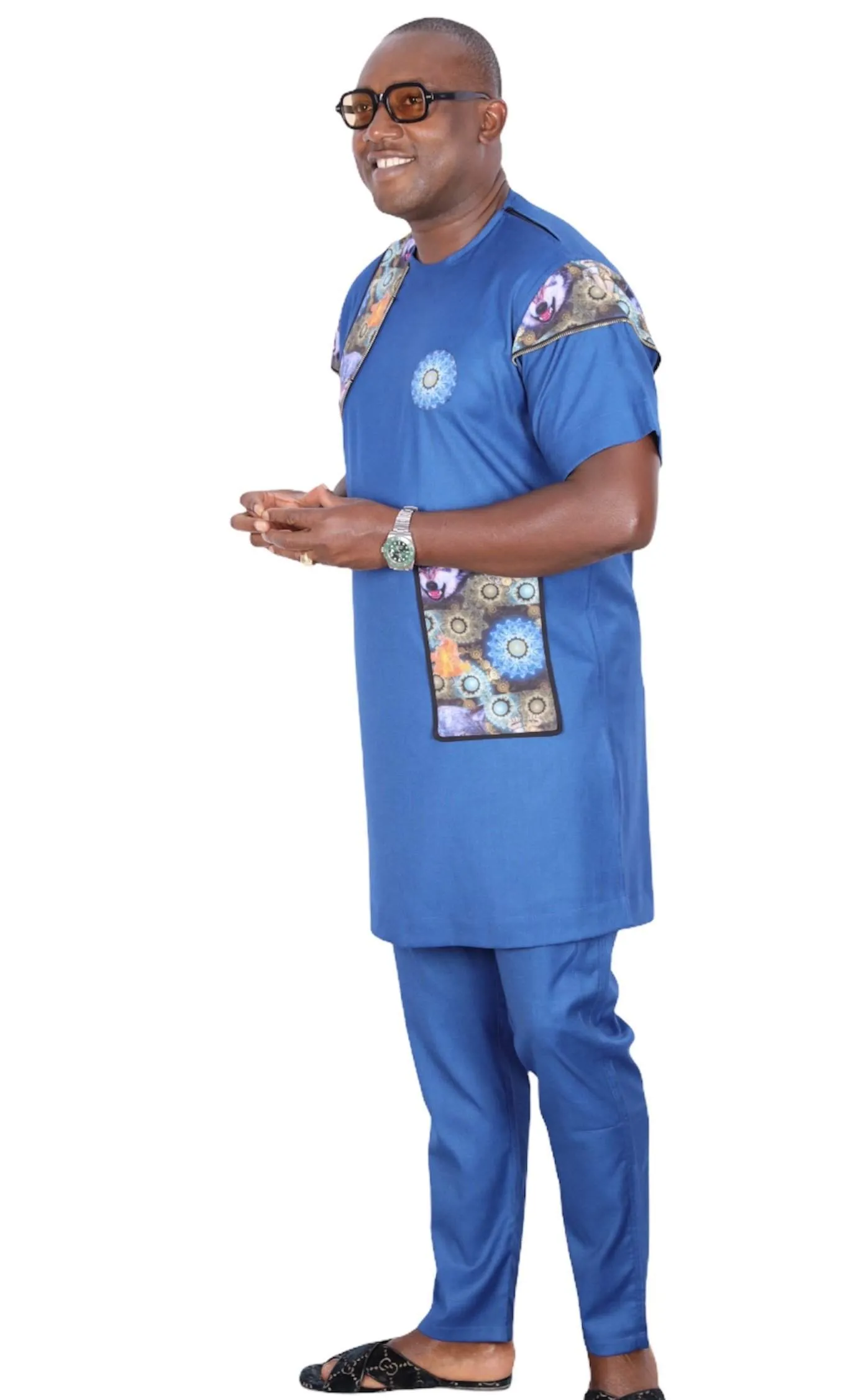 African Senator Traditional Set Blue