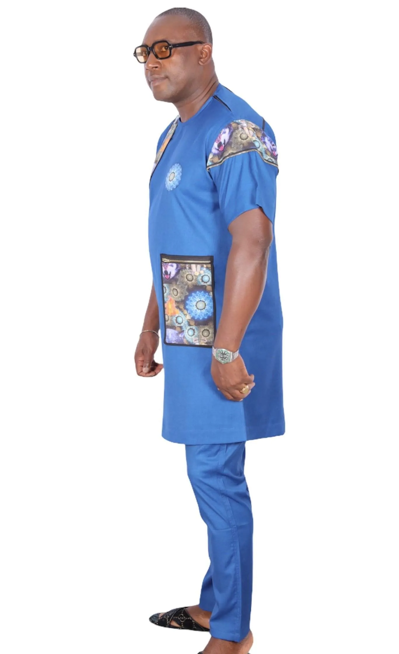 African Senator Traditional Set Blue