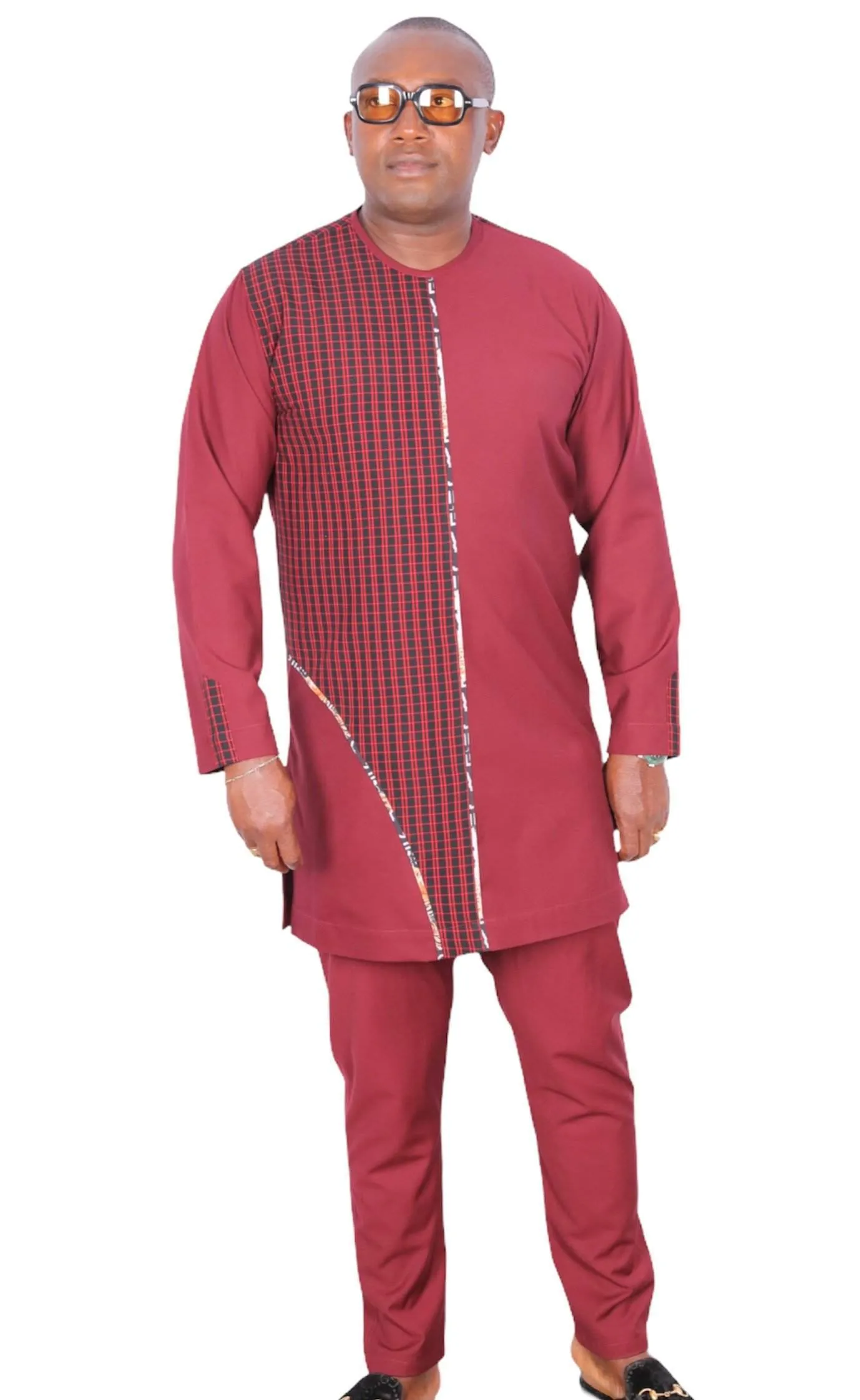 African Senator Traditional Set Red