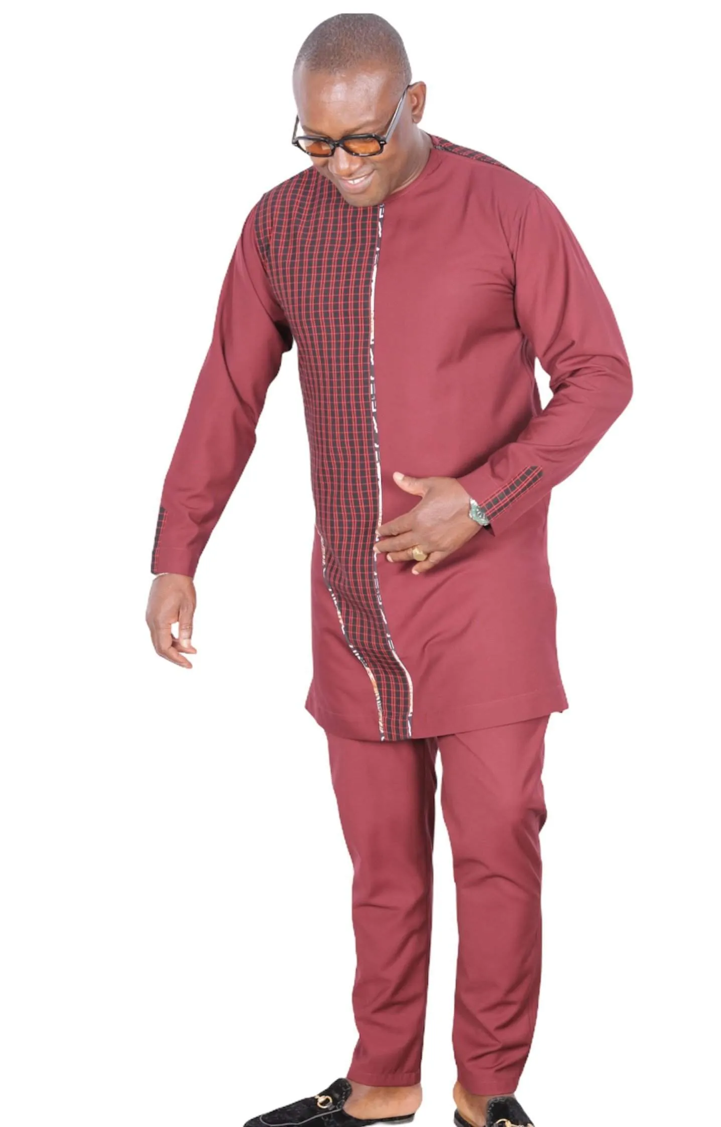 African Senator Traditional Set Red