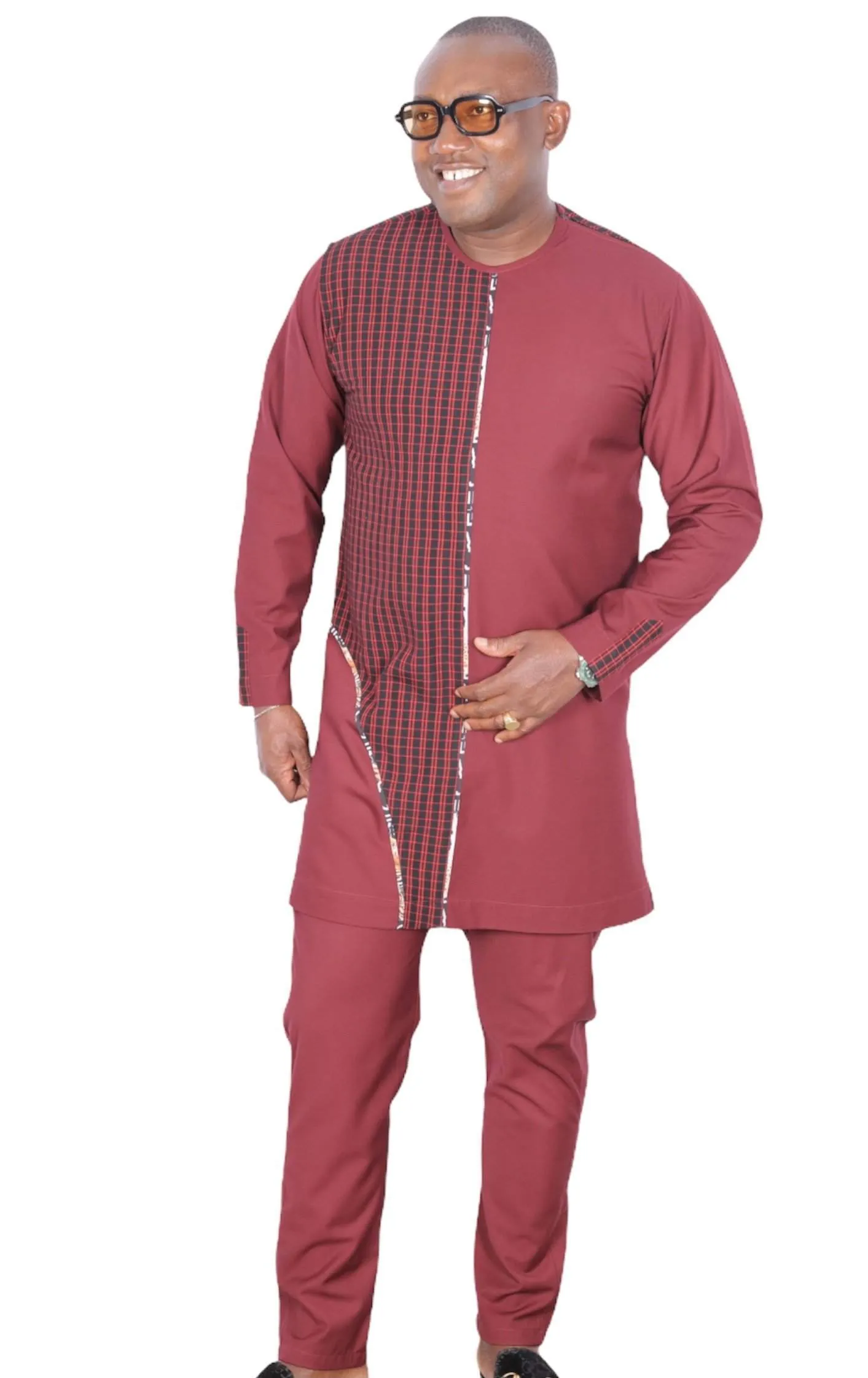 African Senator Traditional Set Red