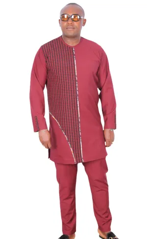African Senator Traditional Set Red