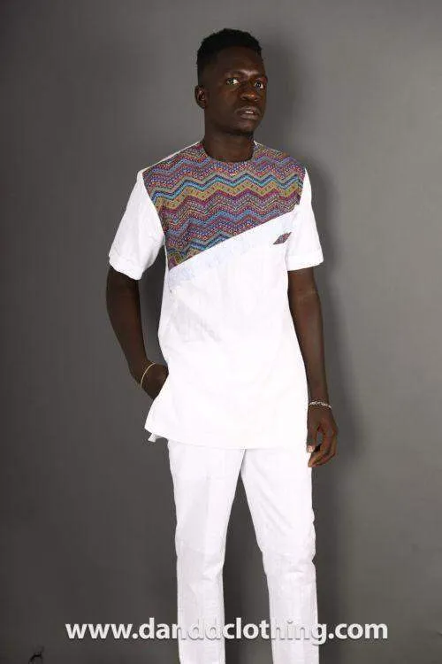 African Traditional for Men White