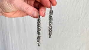 Antique Balochi Sterling Silver Earrings. Afghanistan. 0529