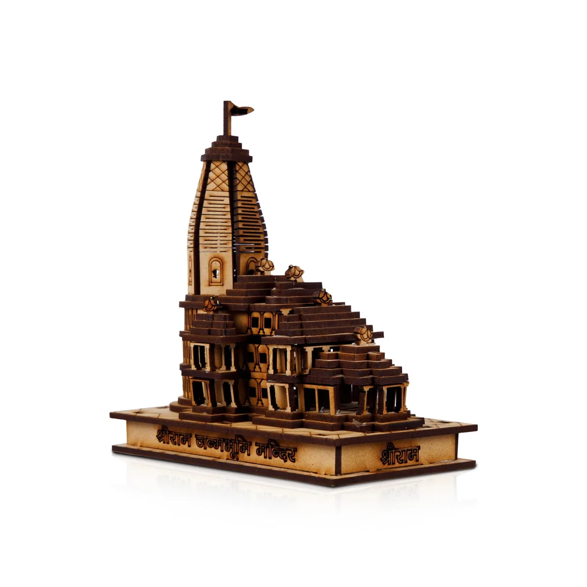 6 x 5.5 Inches LED-Lit Ayodhya Ram Temple Miniature Model