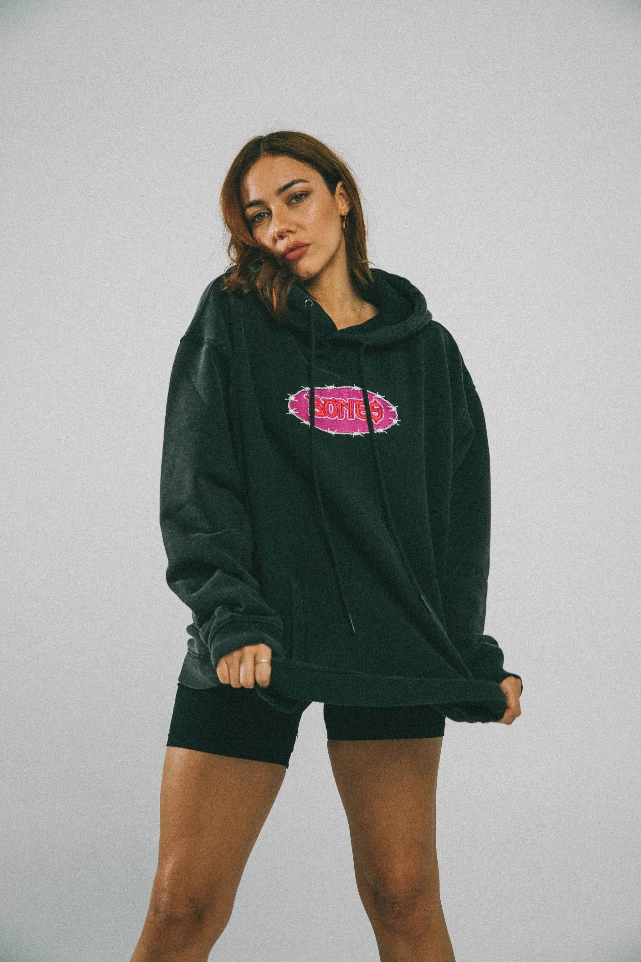 BILLY BONES CLUB BARB HOODIE - ACID BLACK