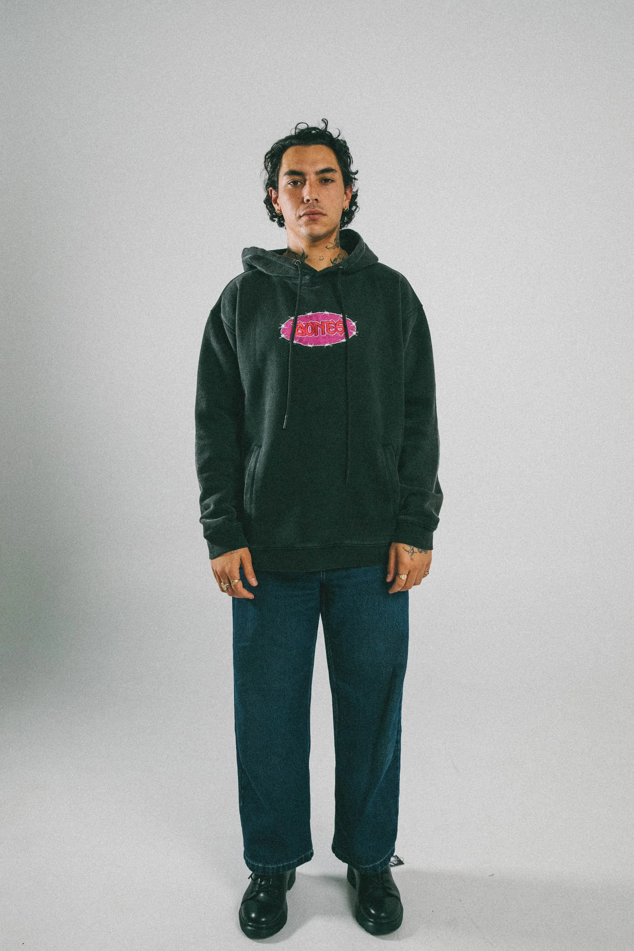 BILLY BONES CLUB BARB HOODIE - ACID BLACK