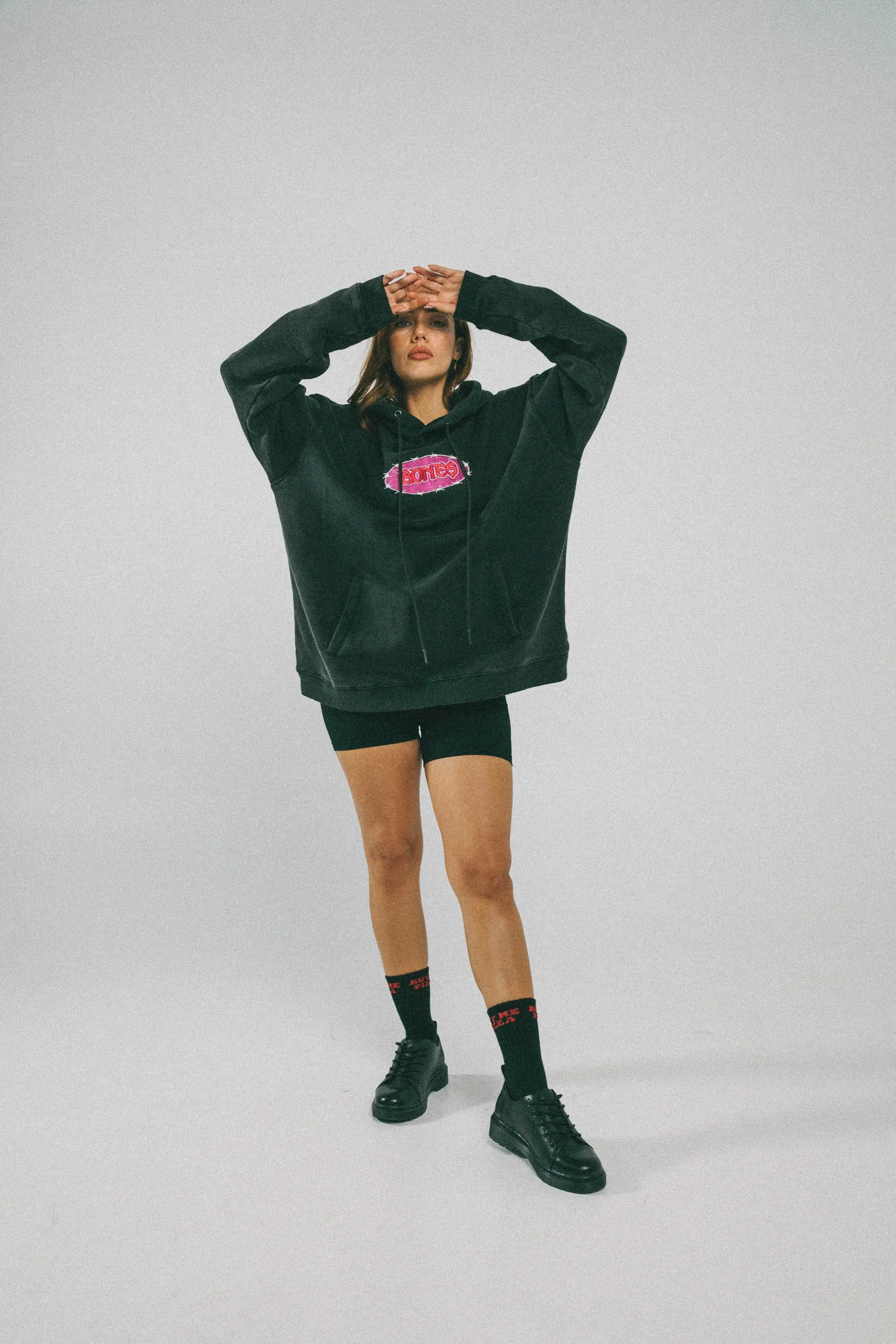 BILLY BONES CLUB BARB HOODIE - ACID BLACK