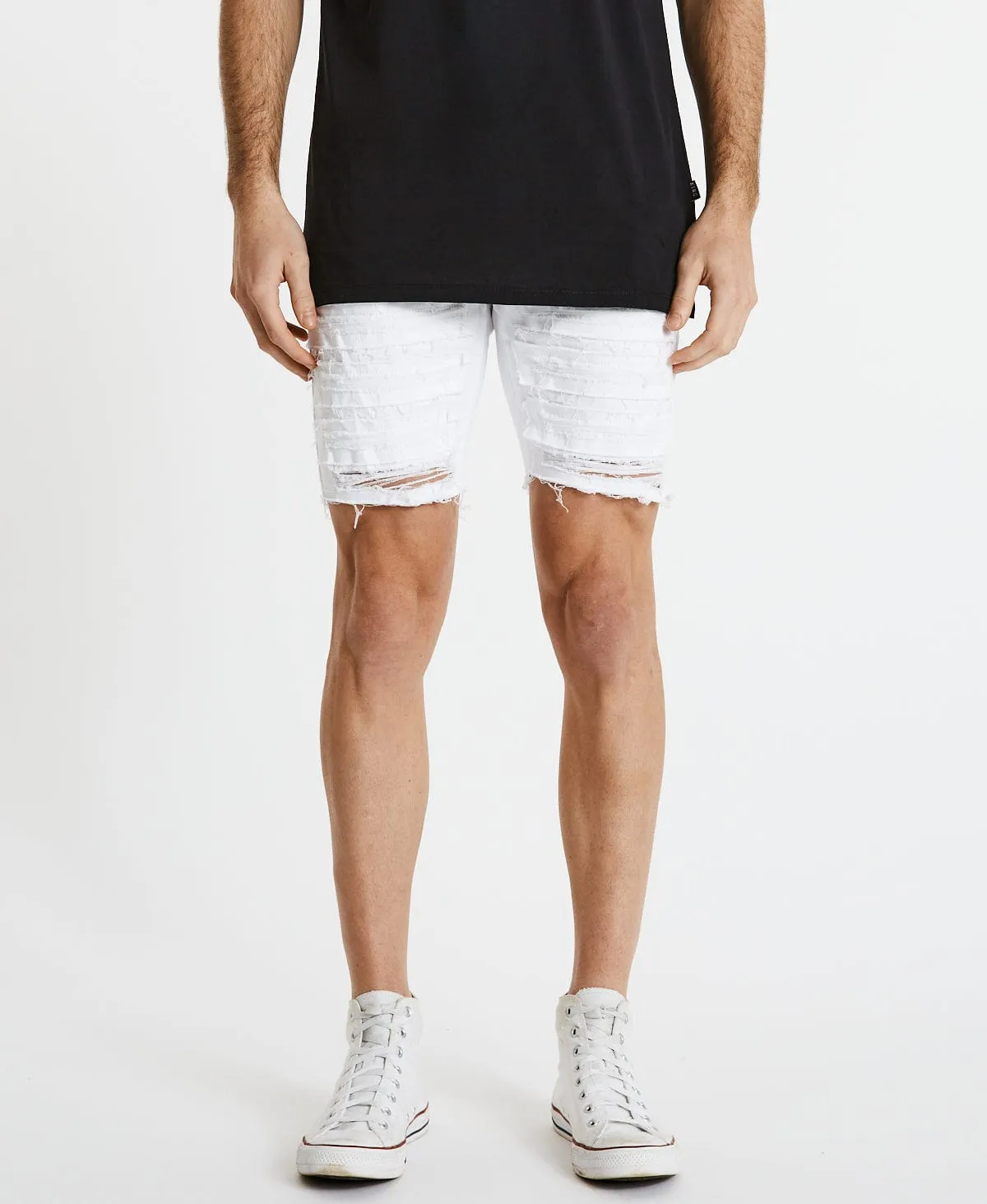 Blade Runner Raw Hem Short White