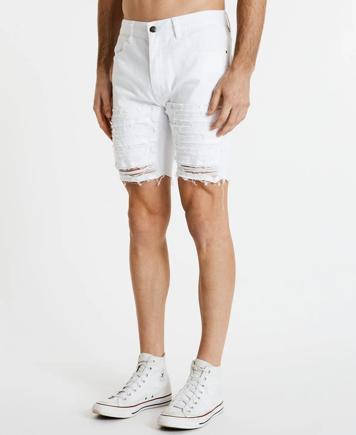 Blade Runner Raw Hem Short White