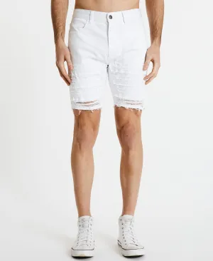 Blade Runner Raw Hem Short White
