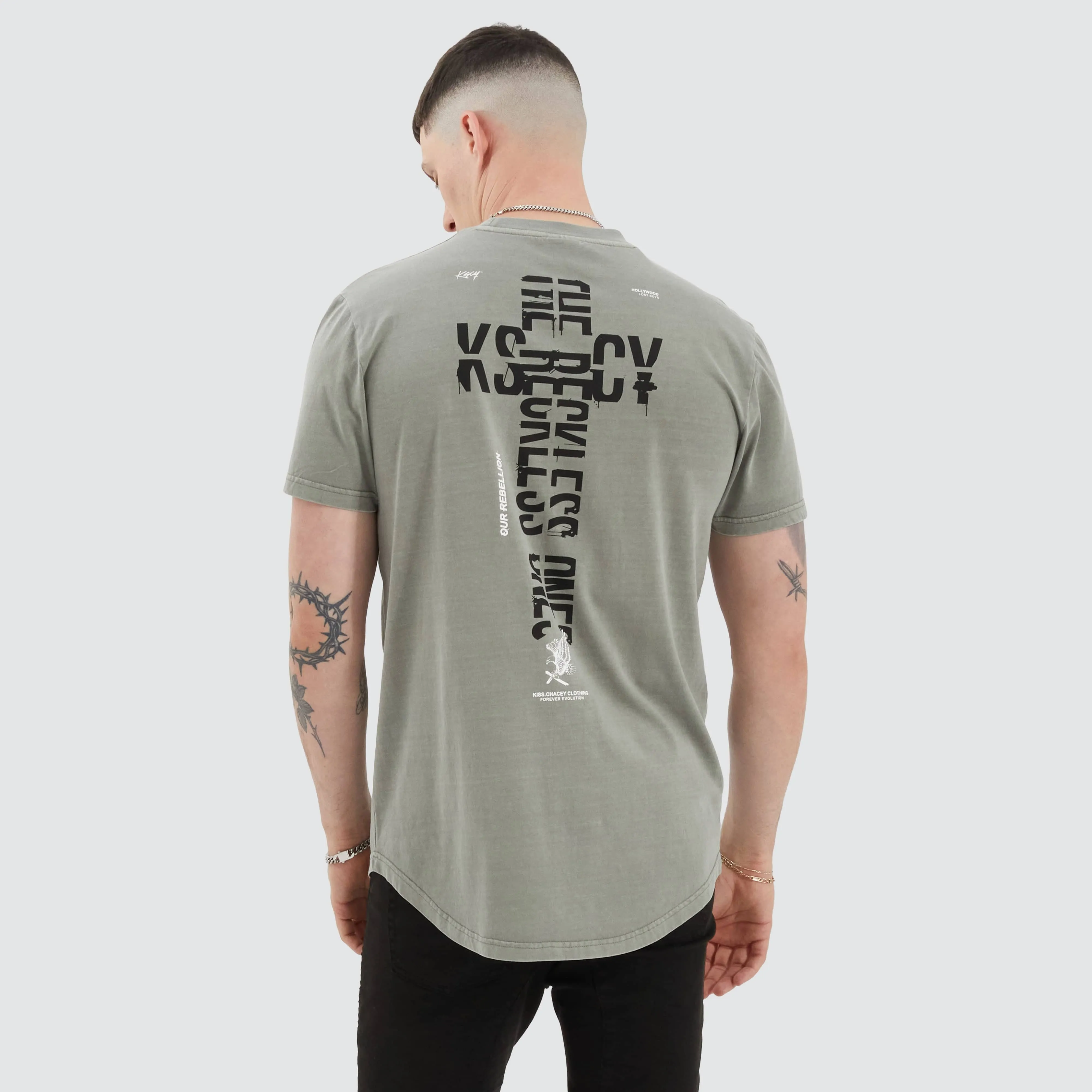 Brook Dual Curved Tee Pigment Khaki