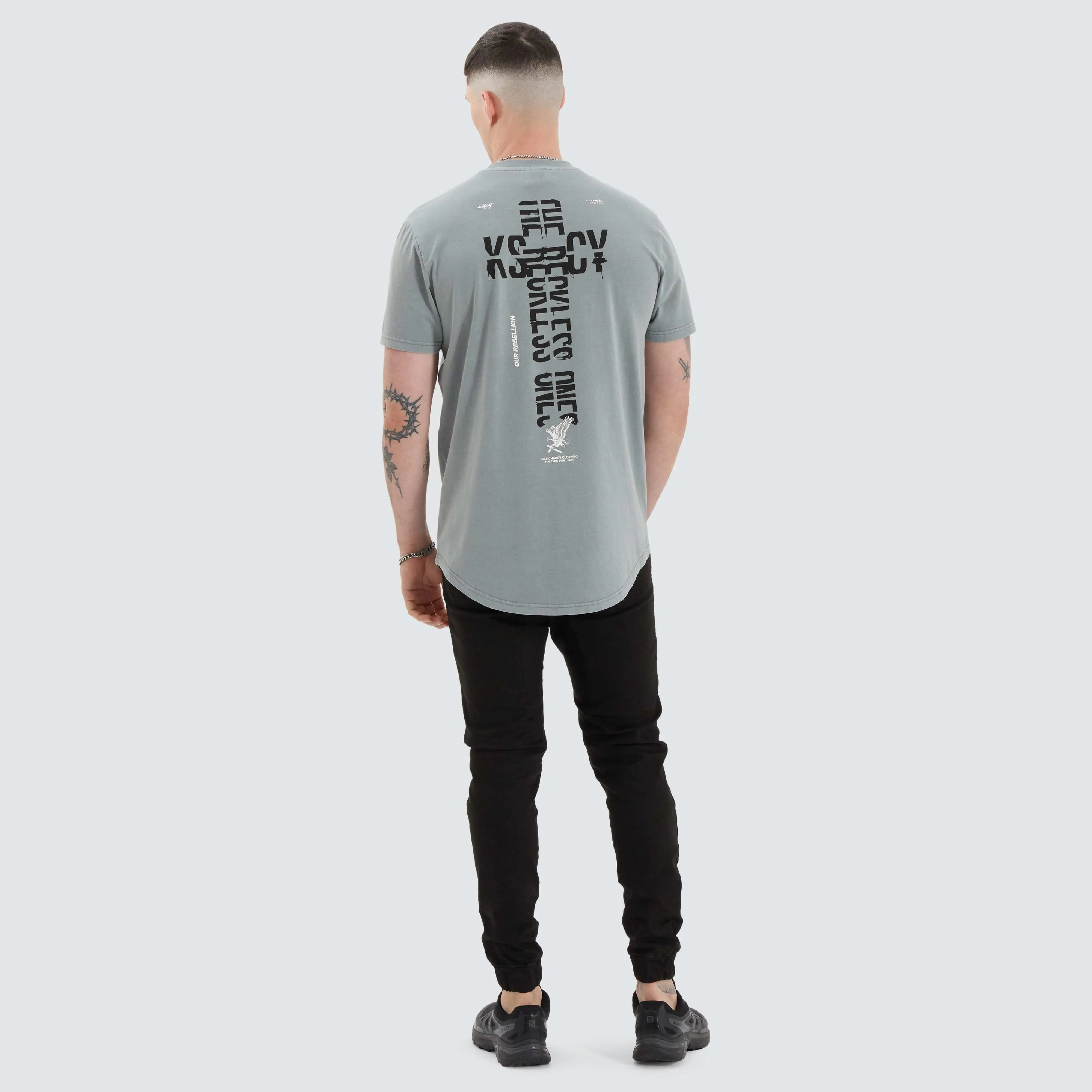 Brook Dual Curved Tee Pigment Neutral Grey