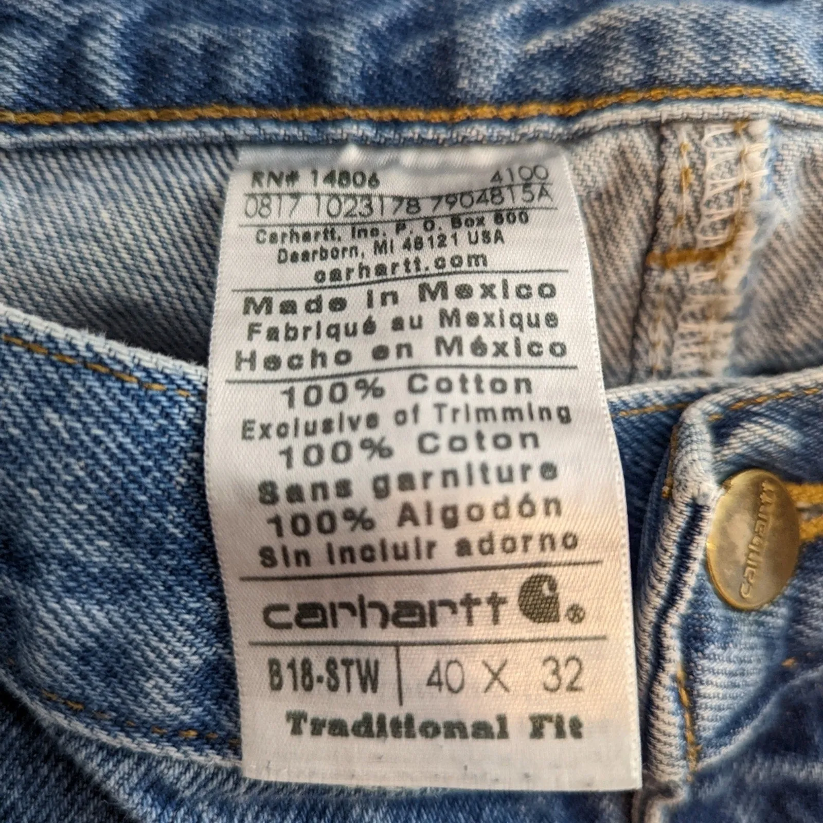 Carhartt Traditional Fit Men's Jeans