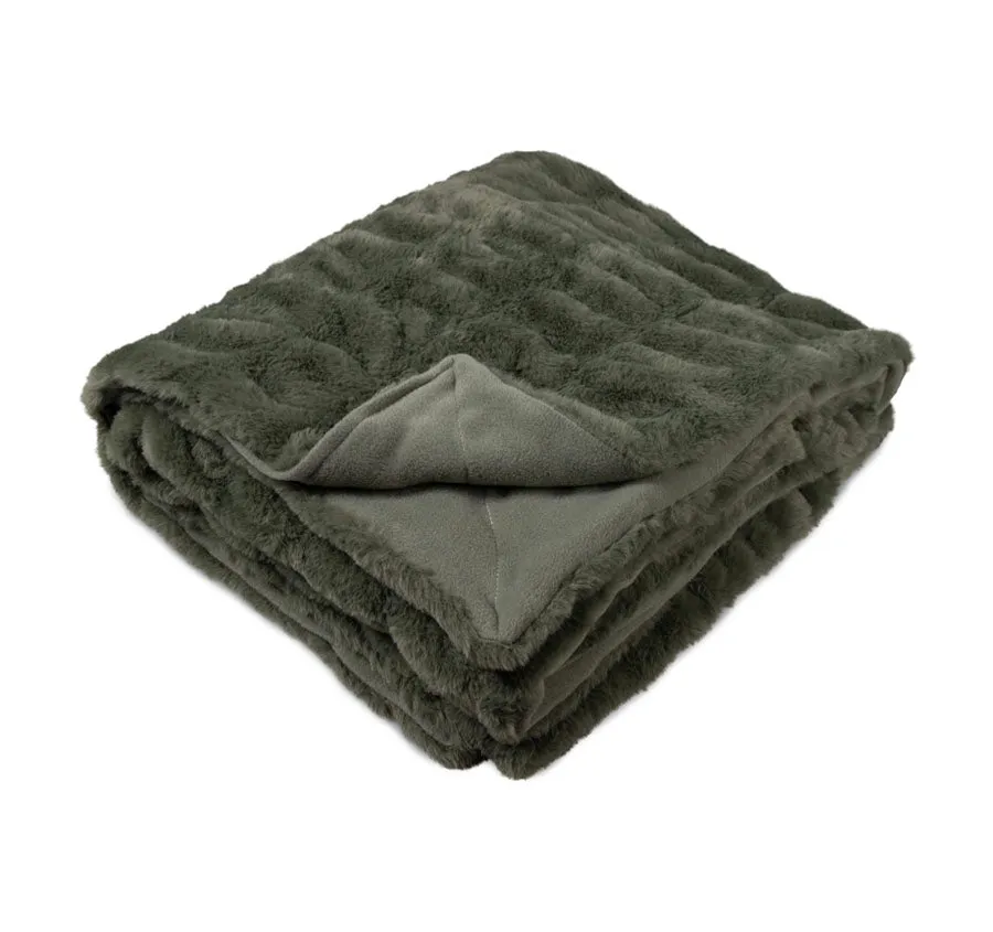 Clayton 130x170cm Throw Rug Khaki