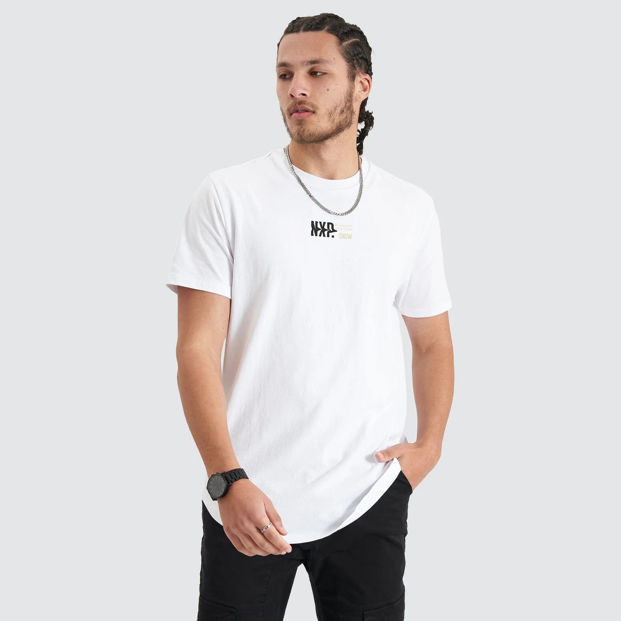 Endplate Dual Curved Tee Optical White