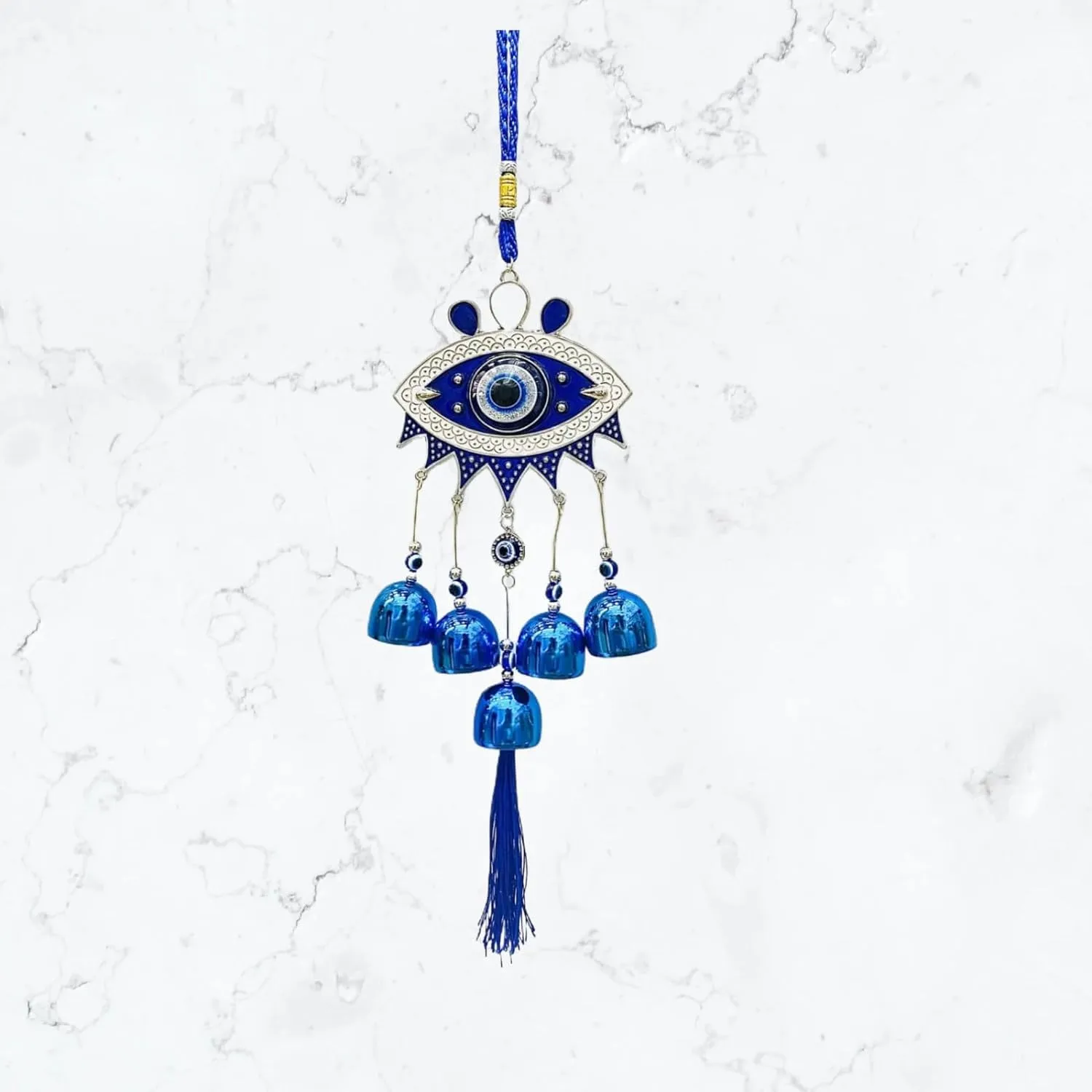 Evil Eye Wind Chimes for Balcony and Home Entrance Decoration, Hanging Bell Charm