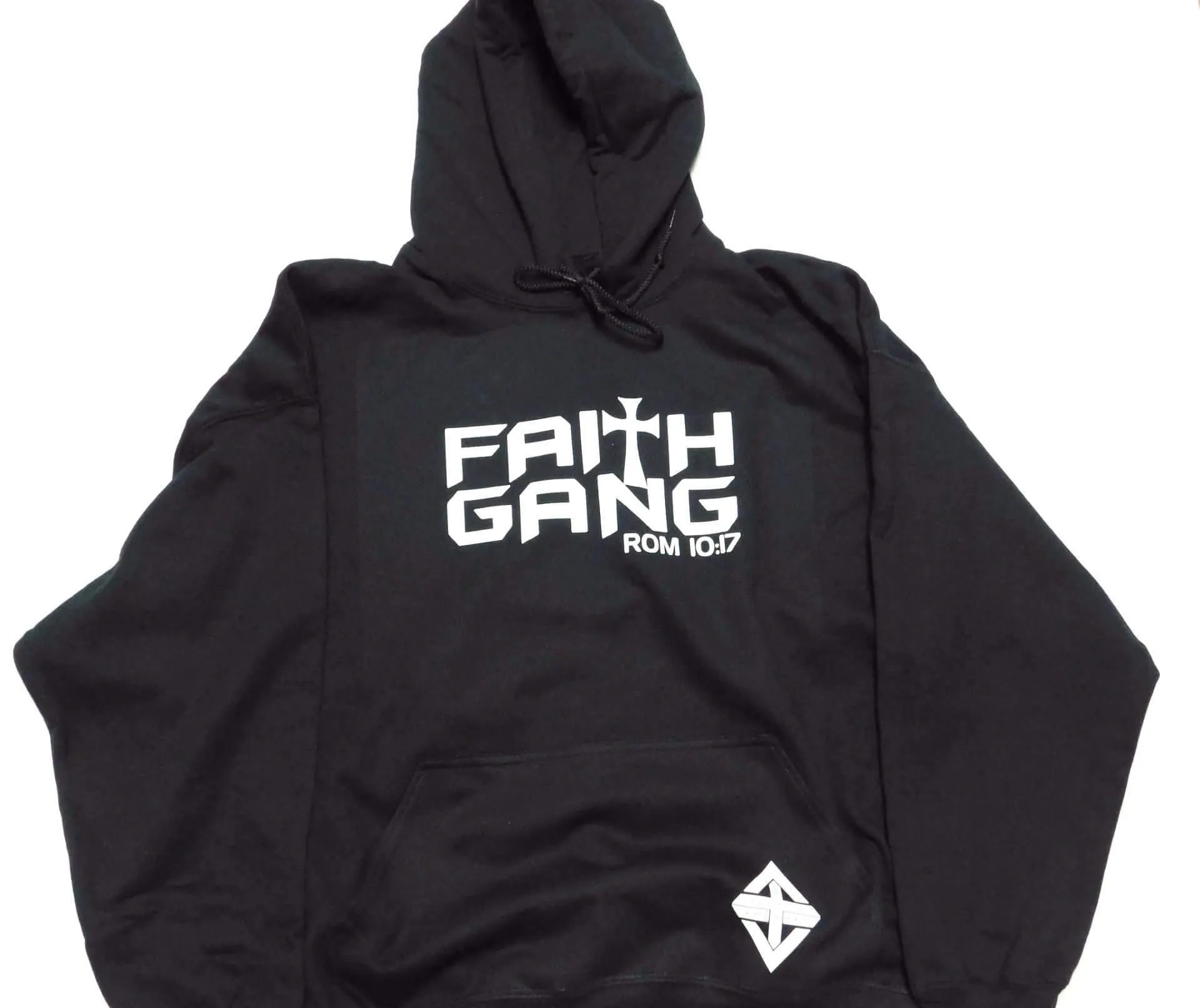Faith Gang Black Hoodie (multiple color options) white design