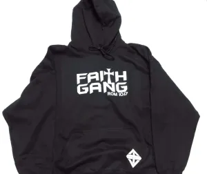 Faith Gang Black Hoodie (multiple color options) white design