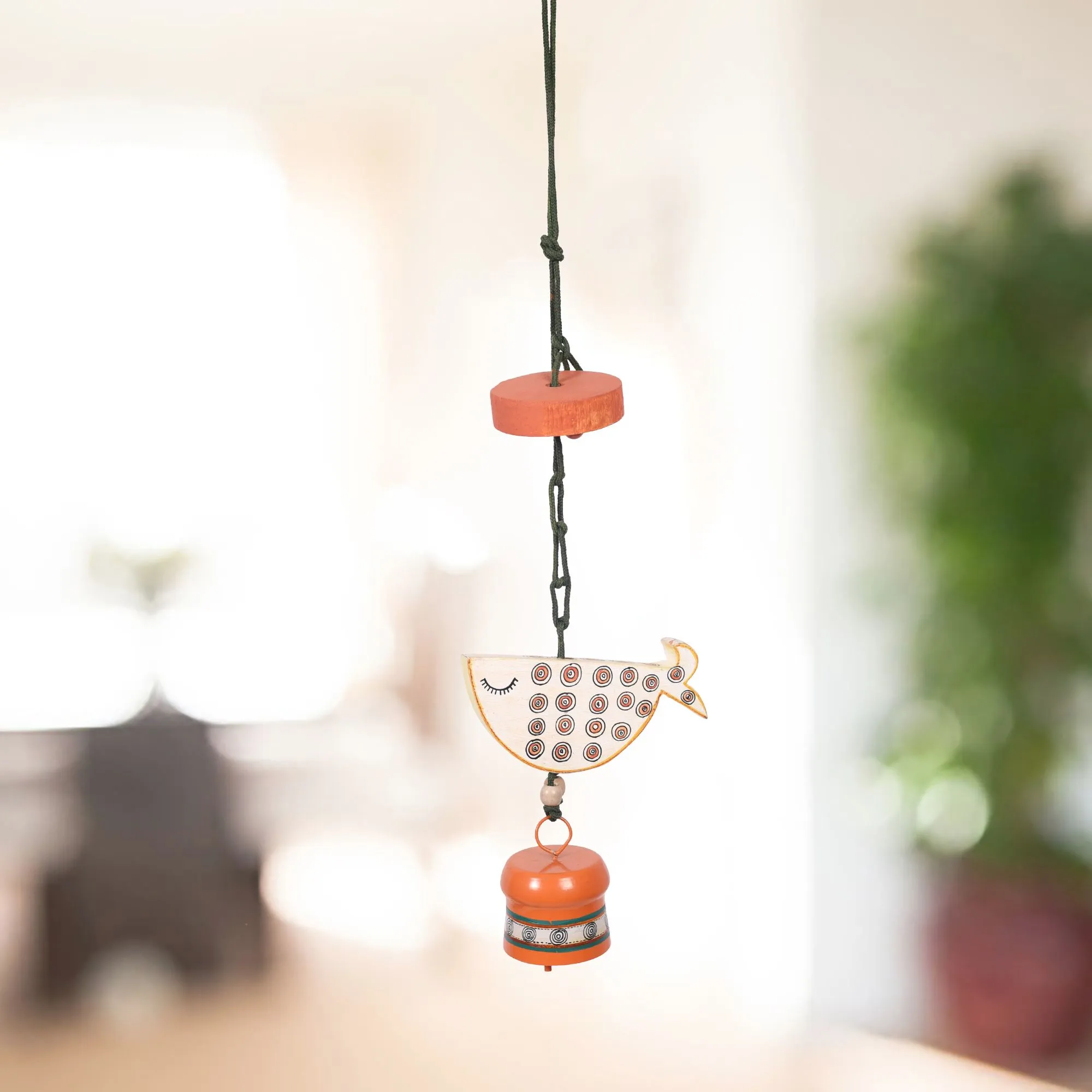 Hand Painted Fish Windchime (5x2.5x21)