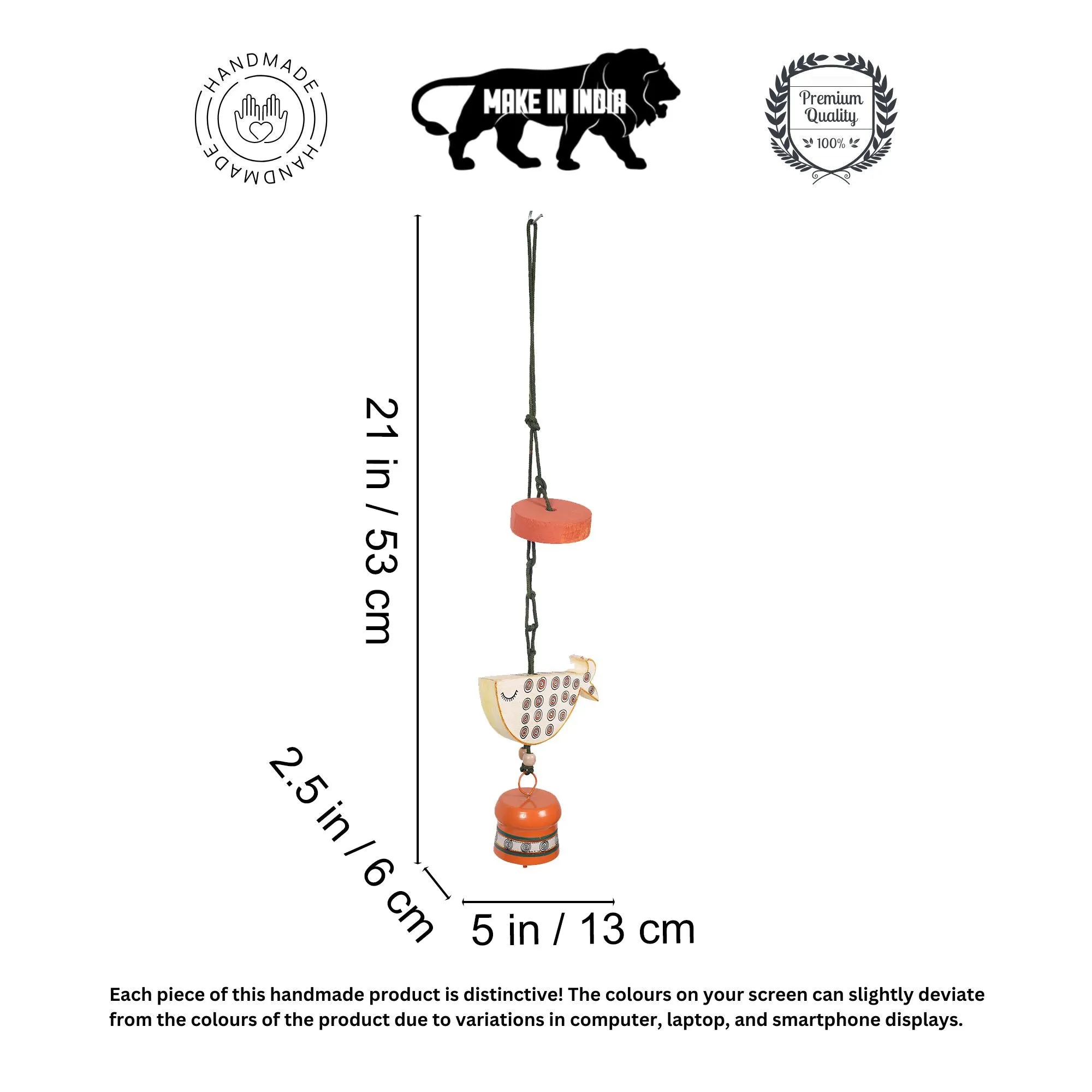 Hand Painted Fish Windchime (5x2.5x21)
