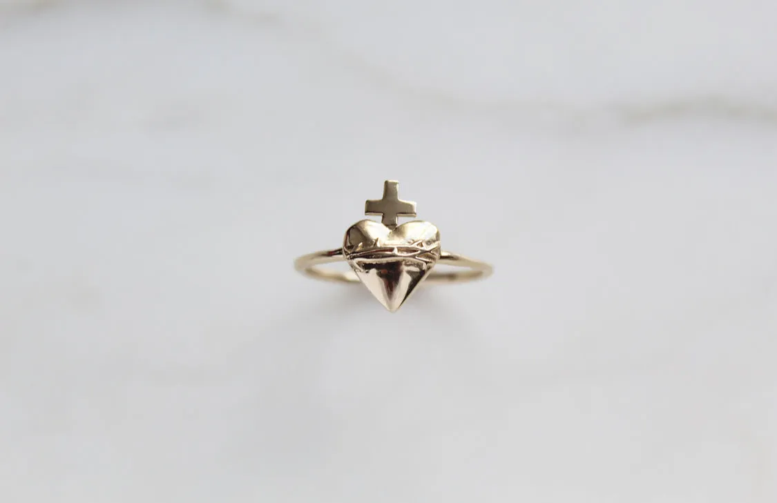 Holy Heart™ Sacred Heart Ring in 14k Gold