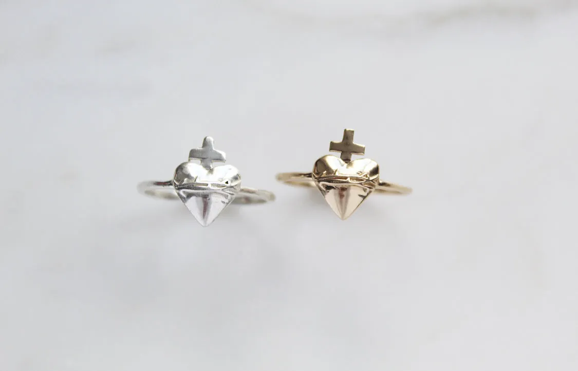 Holy Heart™ Sacred Heart Ring in 14k Gold