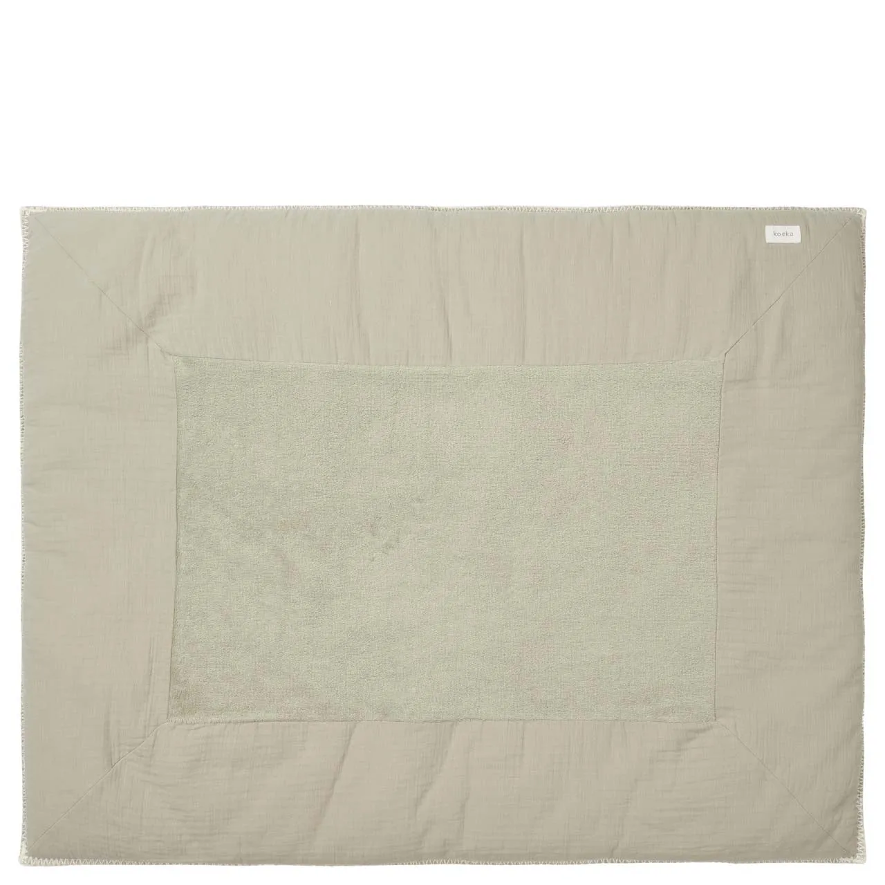 Koeka Play Pen Cloth 80x100cm Faro | Warm White /Sage