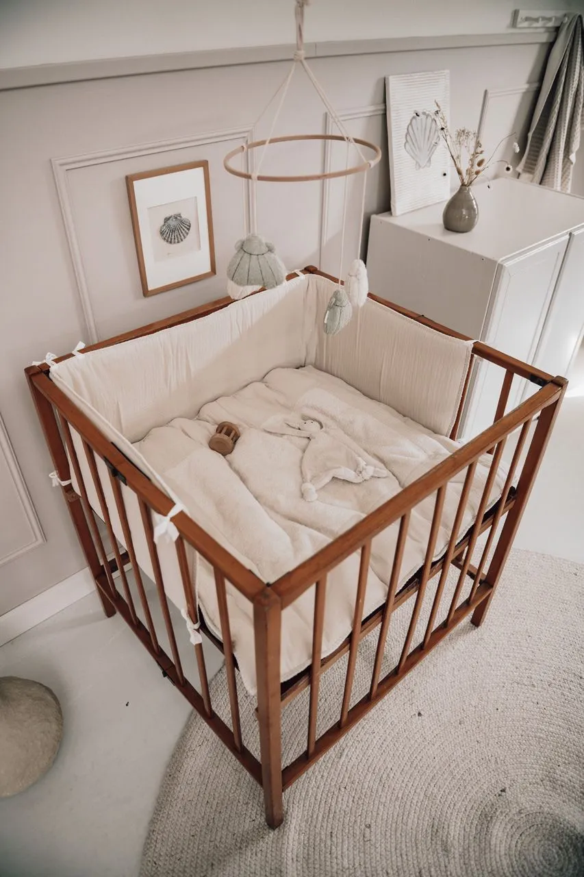 Koeka Play Pen Cloth 80x100cm Faro | Warm White /Sage
