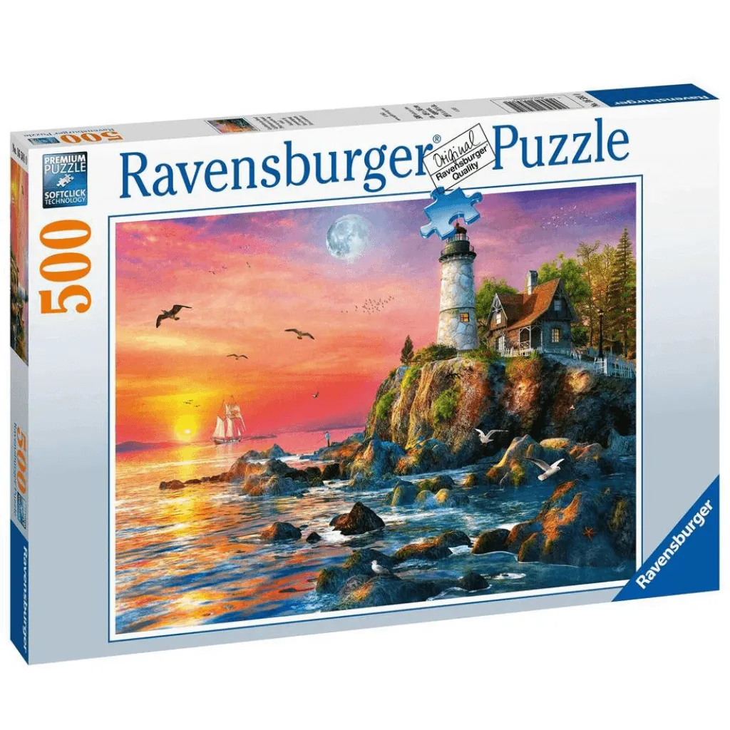 Lighthouse at Sunset - 500 Piece Jigsaw Puzzle