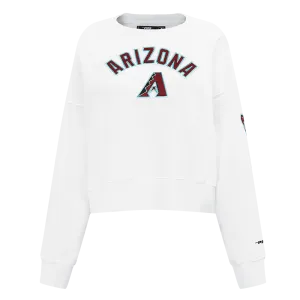 MLB ARIZONA DIAMONDBACKS CLASSIC WOMEN'S FLC CREWNECK (WHITE)