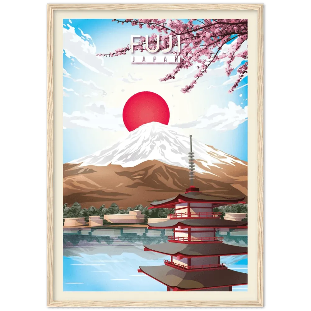 Mount Fuji Retro Wall Art