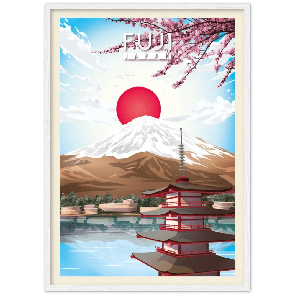 Mount Fuji Retro Wall Art