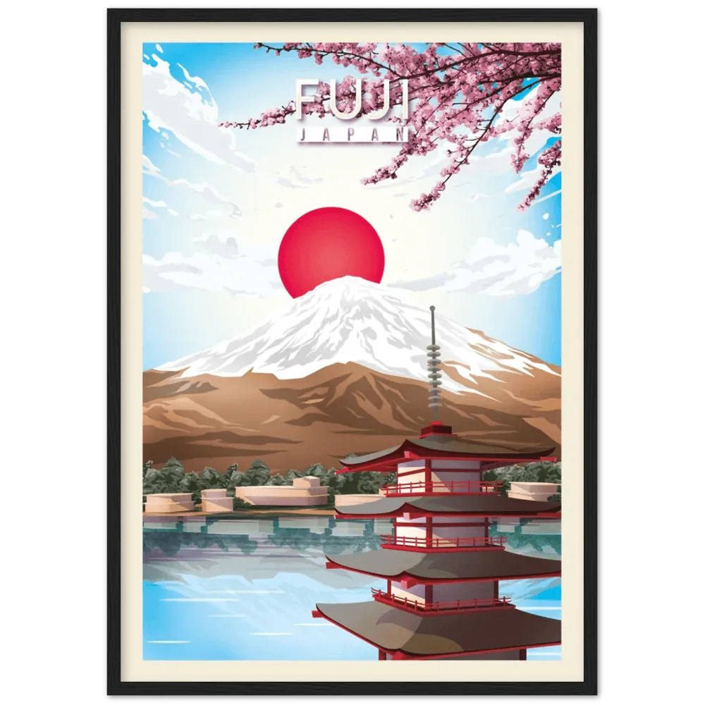 Mount Fuji Retro Wall Art