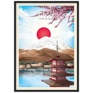 Mount Fuji Retro Wall Art