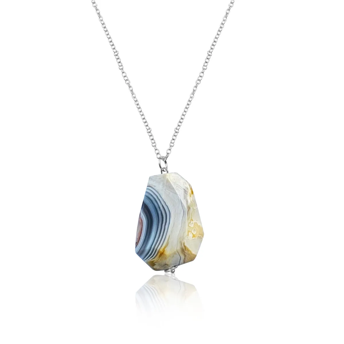 Peaceful Journey Agate Gemstone Necklace