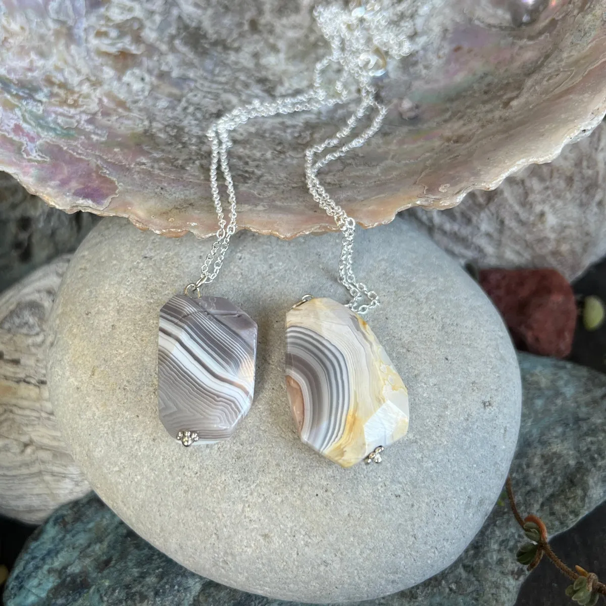 Peaceful Journey Agate Gemstone Necklace