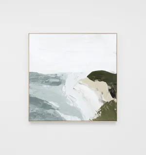 Peaceful Muse Haze Framed Canvas
