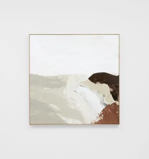 Peaceful Muse Sand Framed Canvas