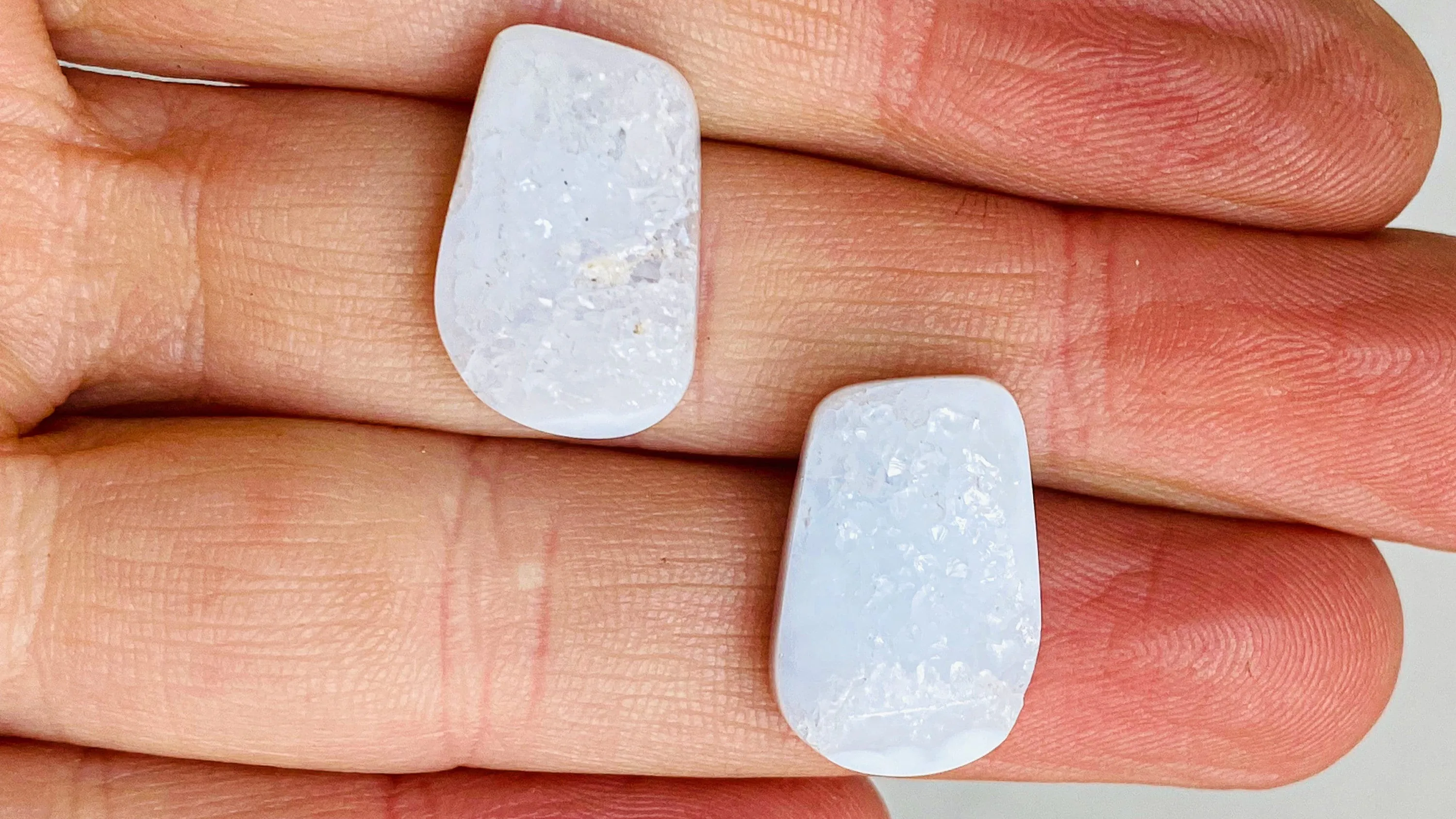 Quartz Druzy Earrings. Sterling Silver Posts. 1253