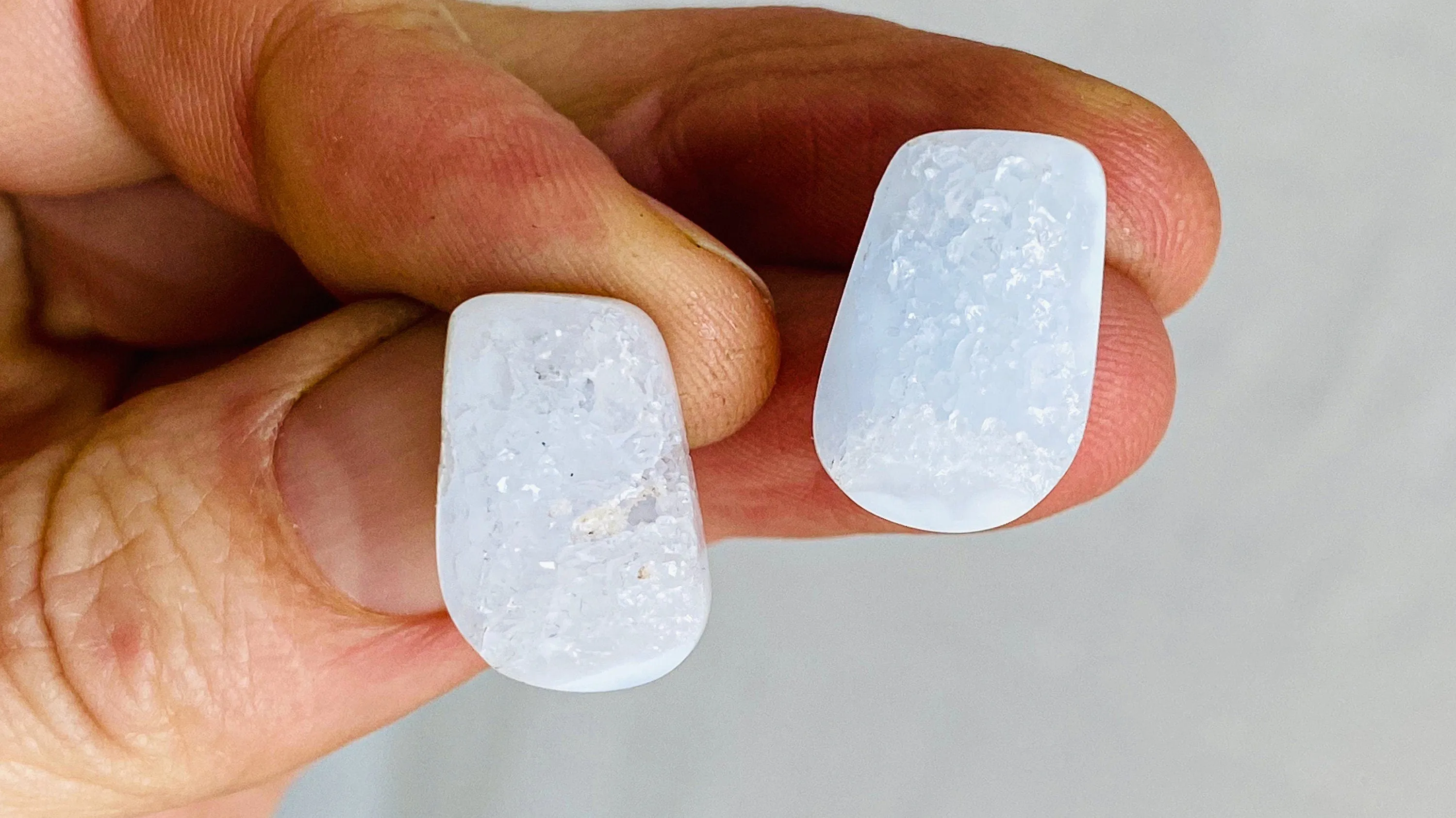 Quartz Druzy Earrings. Sterling Silver Posts. 1253