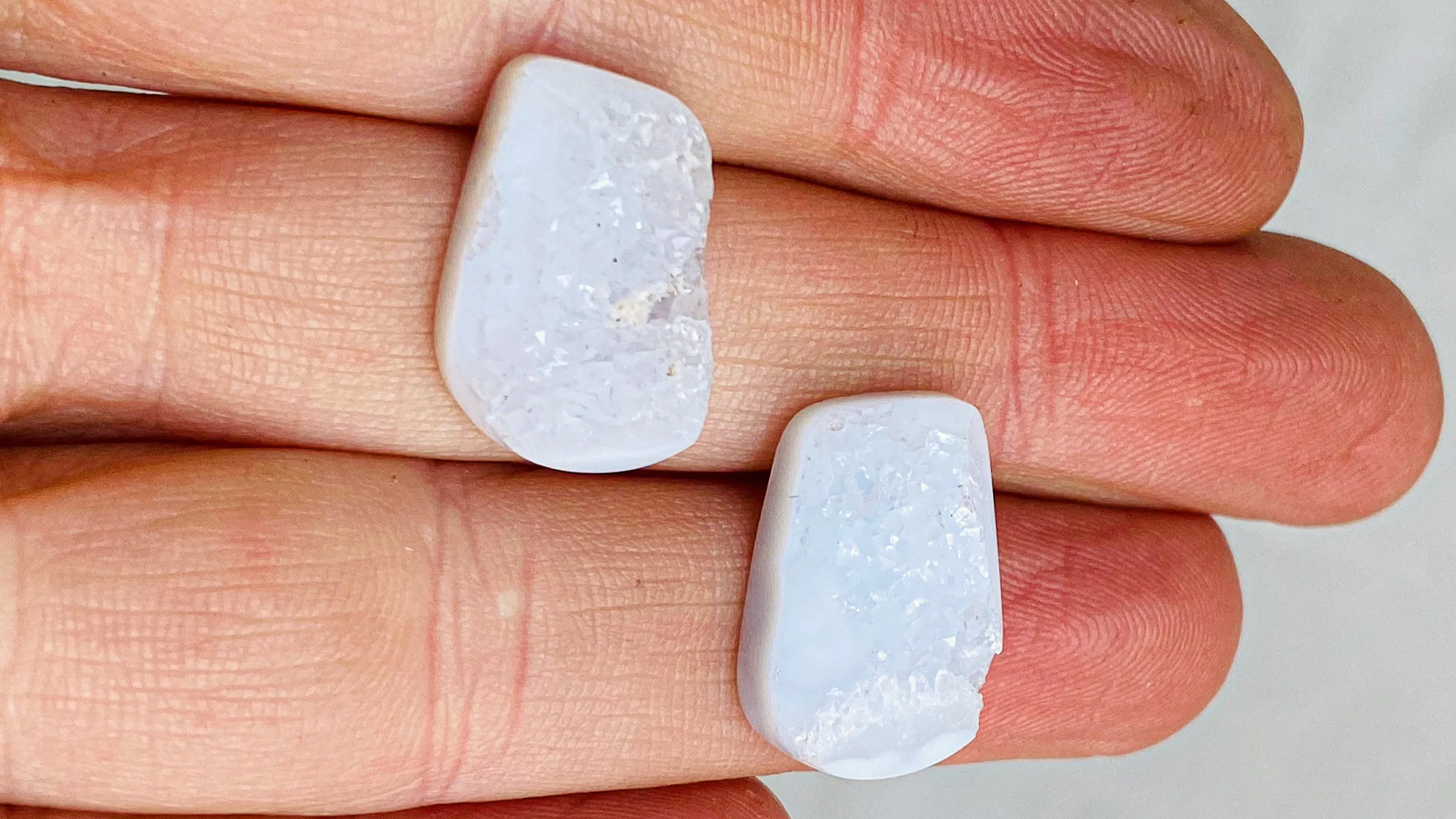 Quartz Druzy Earrings. Sterling Silver Posts. 1253