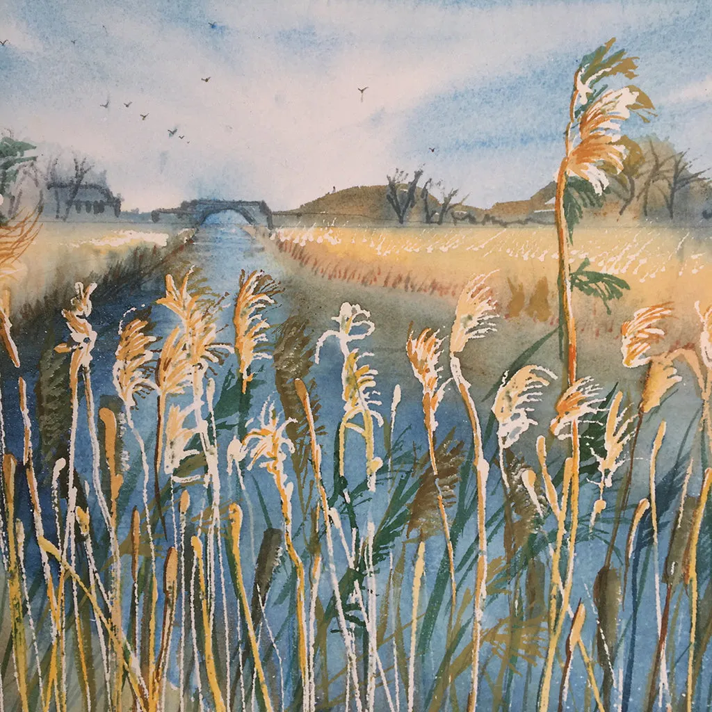 Reeds Along The River by Helen Trevisiol Duff