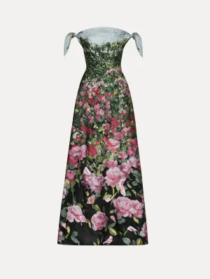 Rose Field Fil Coupé Gown